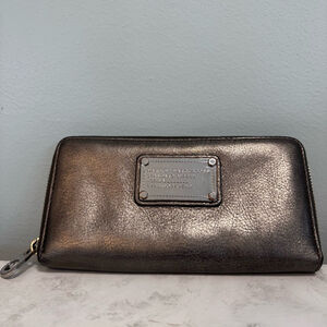 Women's Marc Jacobs Standard Supply Pewter Zip Around Workwear Wallet